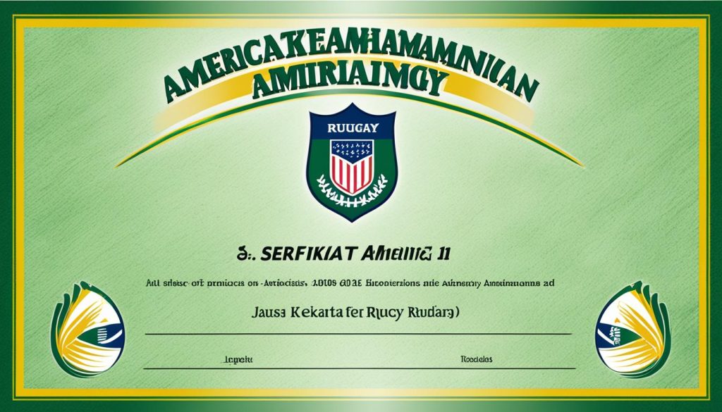 Sertifikat Keamanan Rugby Amerika